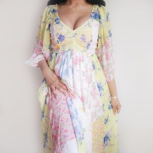 SOLD NWT Roslyn Picnic Patchwork Maxi Dress
